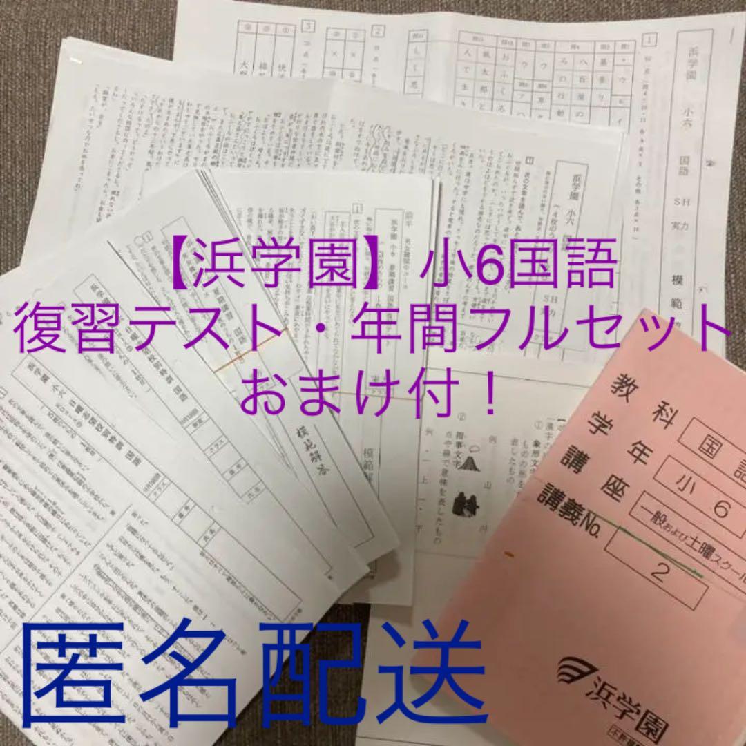no22503103_【浜学園】小6国語　復習テスト・年間フルセット　おまけ付！