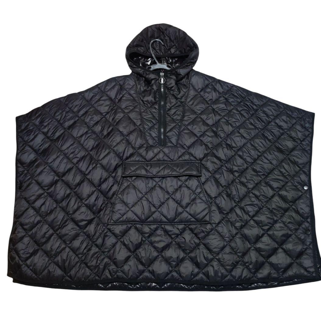 美品✨ZARA ブラック キルティングダウンベスト ポンチョ