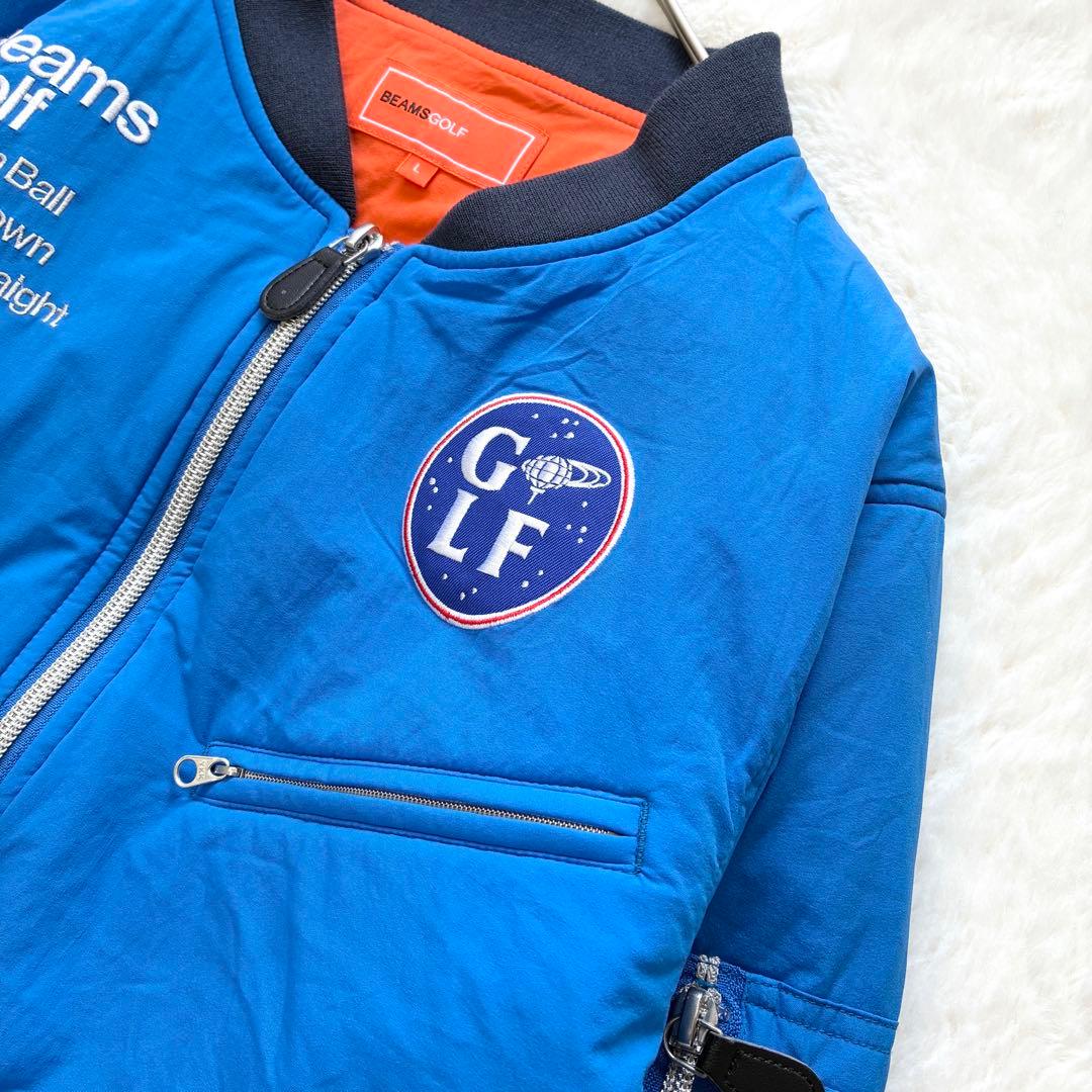 美品 BEAMS GOLF 中綿 フライト ブルゾン L