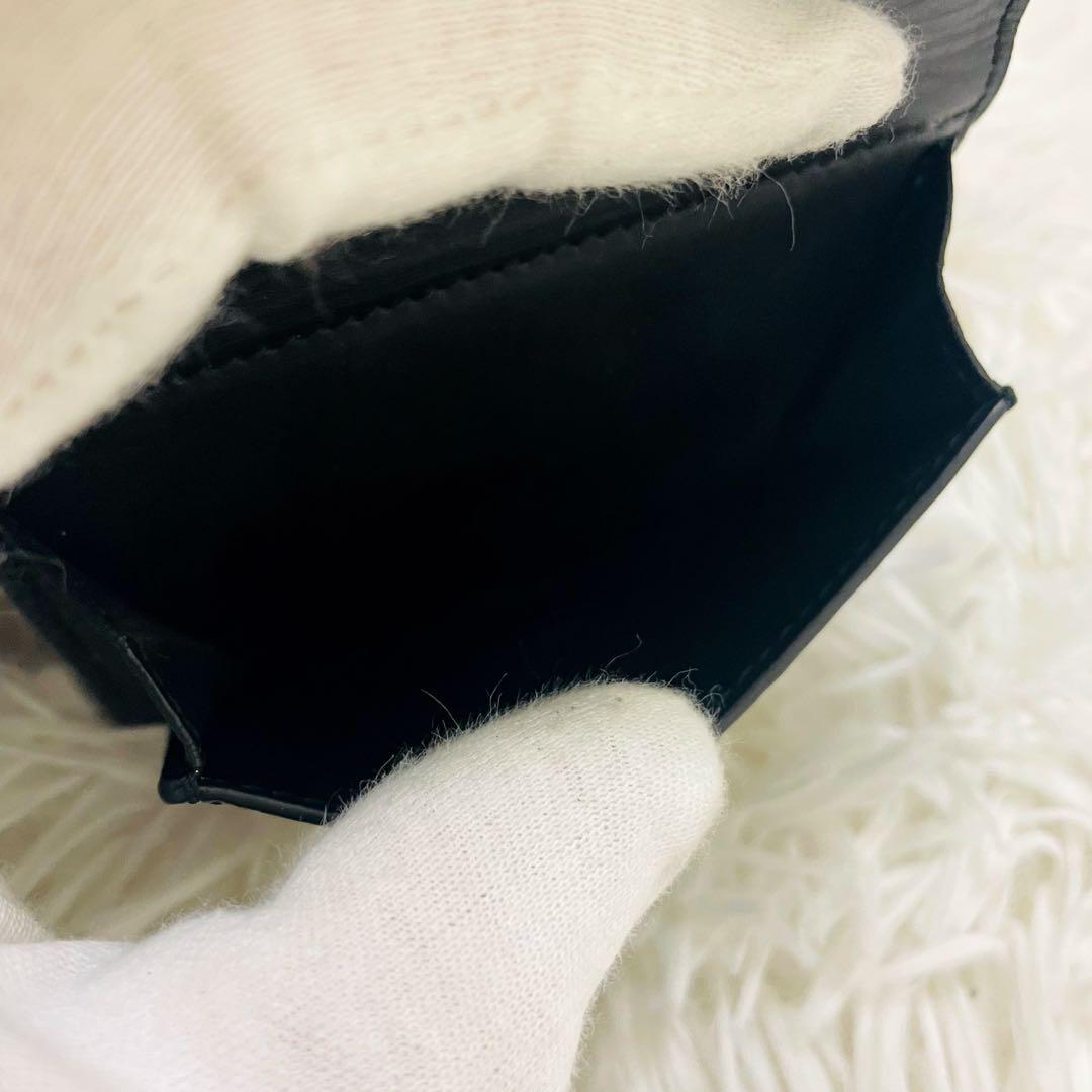 極美✨ロエベ 三つ折り財布 トライフォールド レザー ブラック 現行