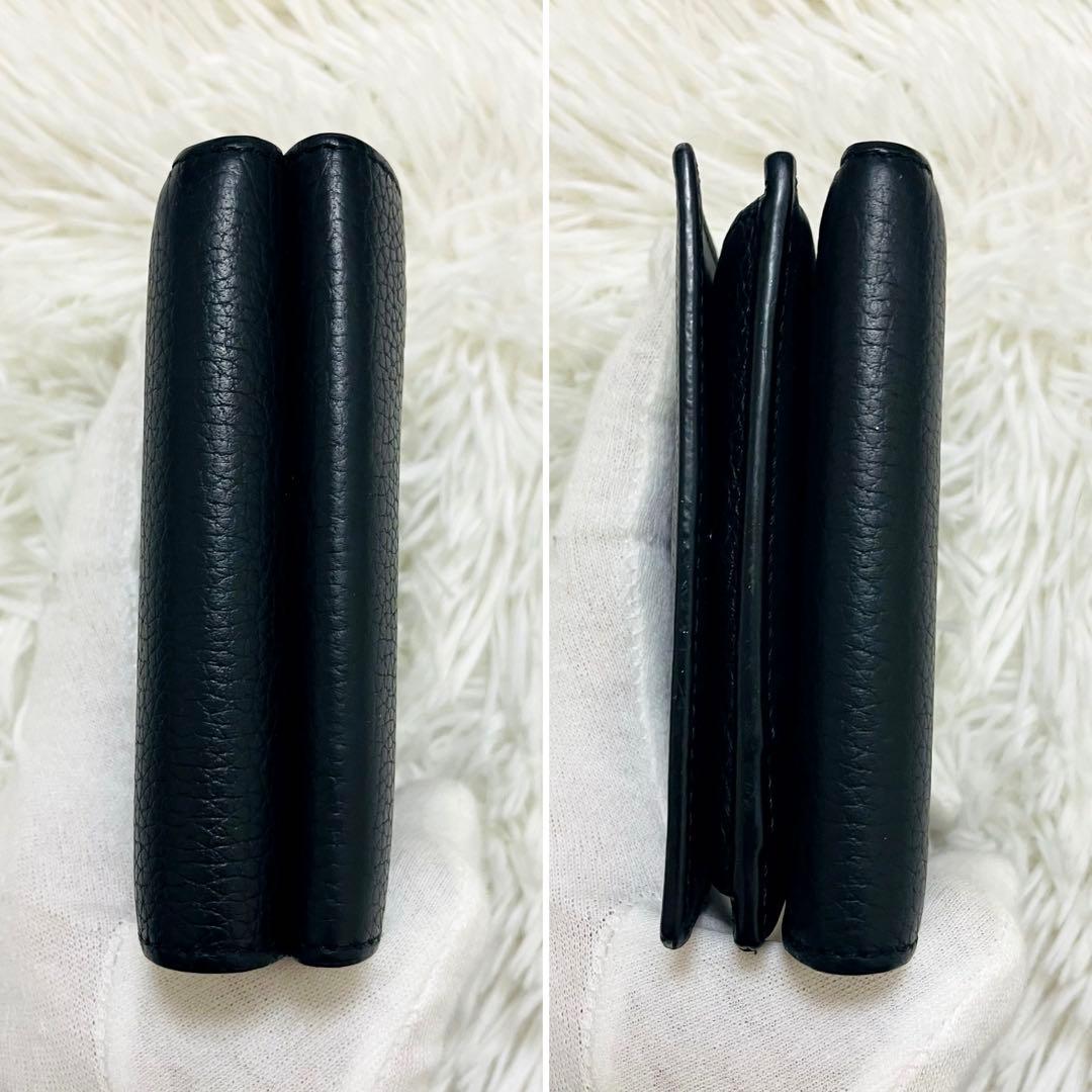 極美✨ロエベ 三つ折り財布 トライフォールド レザー ブラック 現行