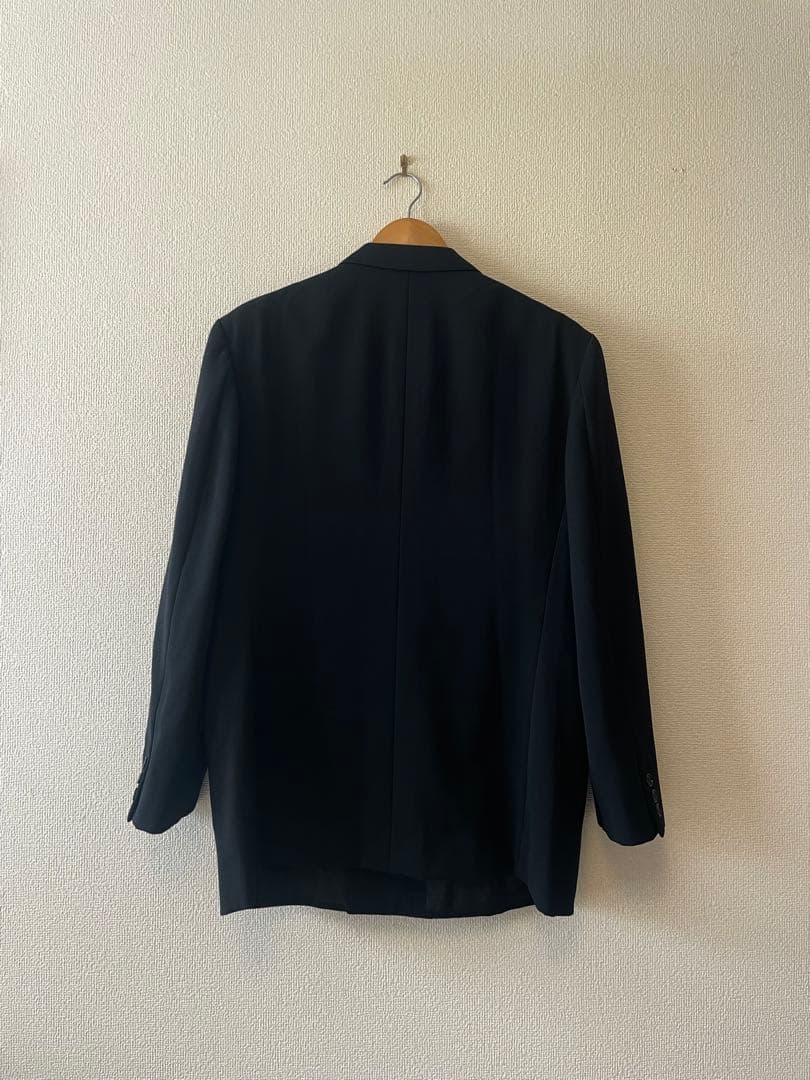 90s vintage レトロスーツ ダブル BLACK6B 菅田将暉　純毛質