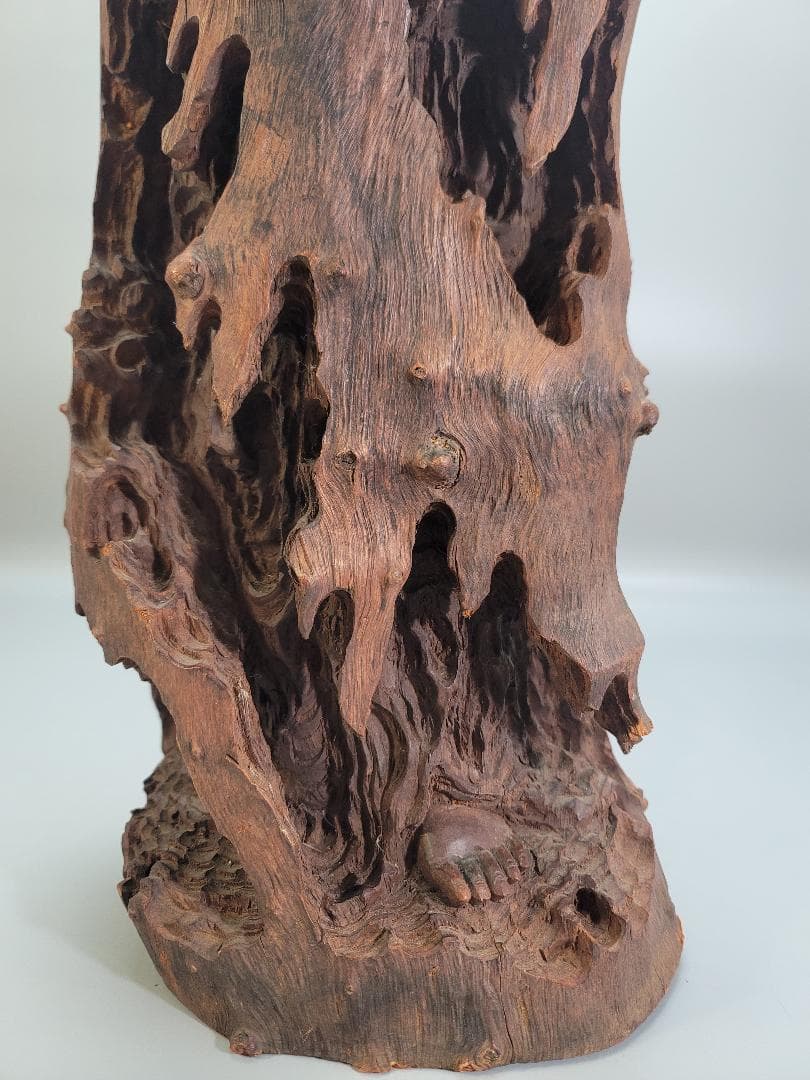 龍眼木 彫刻 観音菩薩 高62cm