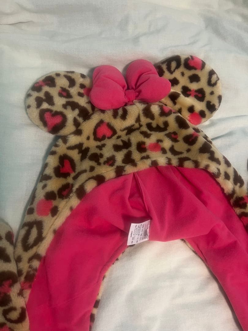 ディズニー ヒョウ柄 マフラー ファンキャップ