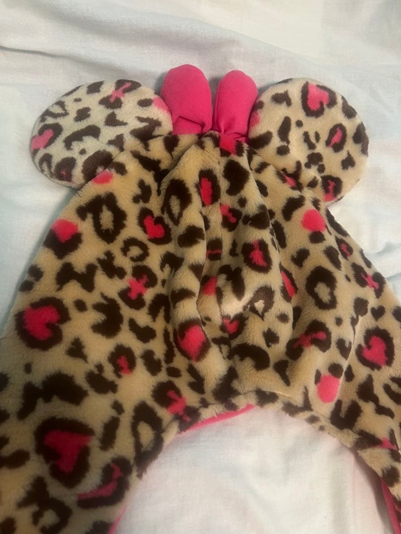 ディズニー ヒョウ柄 マフラー ファンキャップ