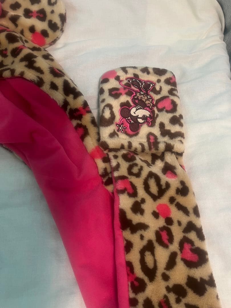 ディズニー ヒョウ柄 マフラー ファンキャップ