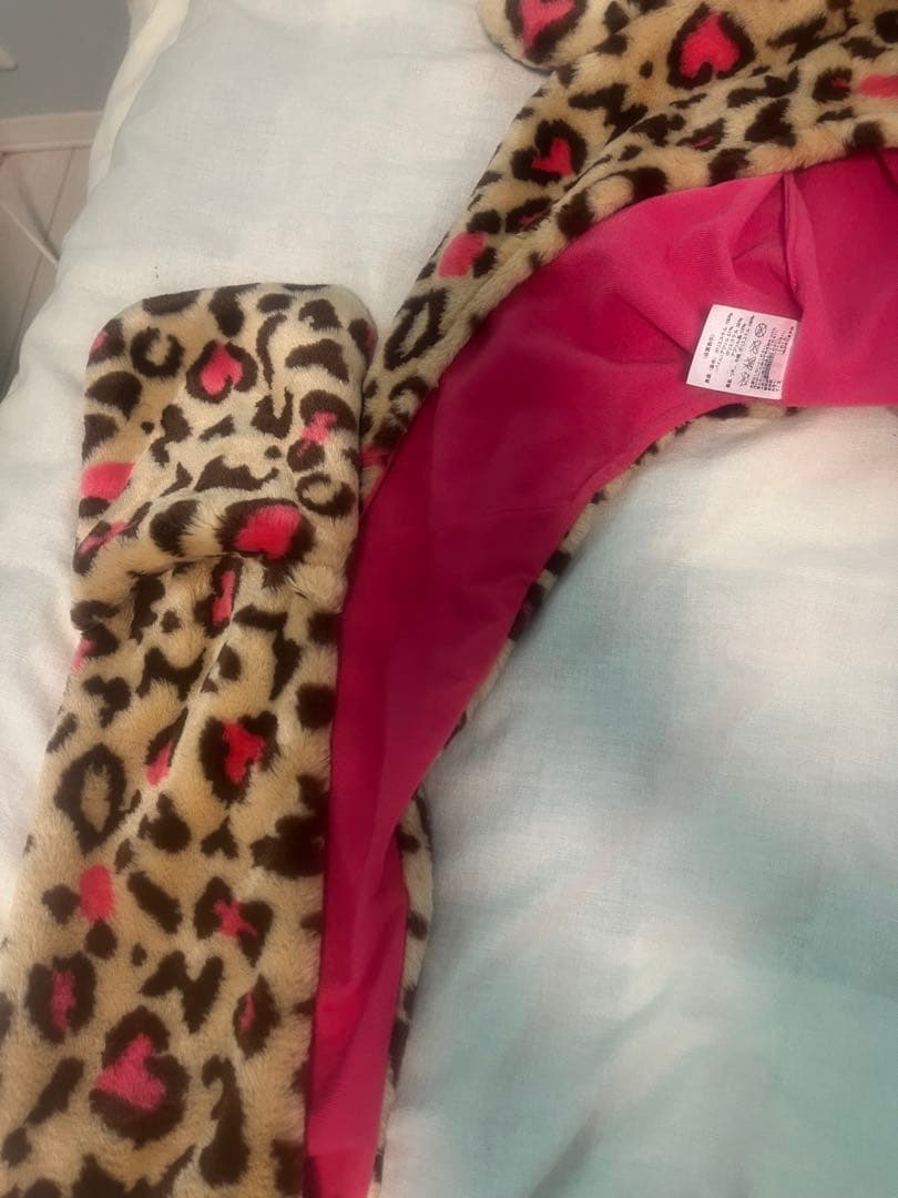 ディズニー ヒョウ柄 マフラー ファンキャップ