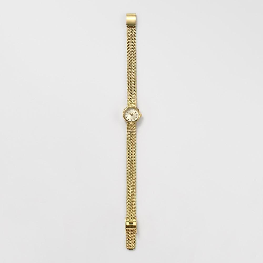 agete アガット ラウンドフェイスジュエリーウォッチ ゴールド 時計 ダイヤ