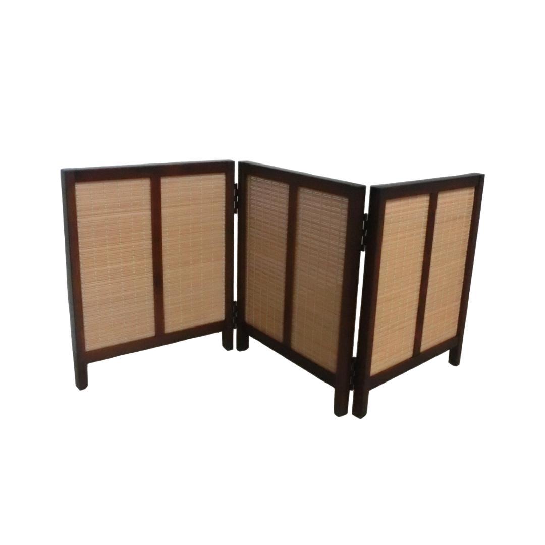 ミニ パーテーション 木簾 3連 スクリーン 衝立 W105H42