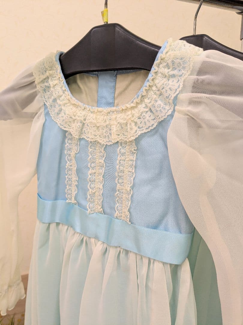 バレエ衣裳/キッズ ピンク&水色3着セット　頭飾り付き