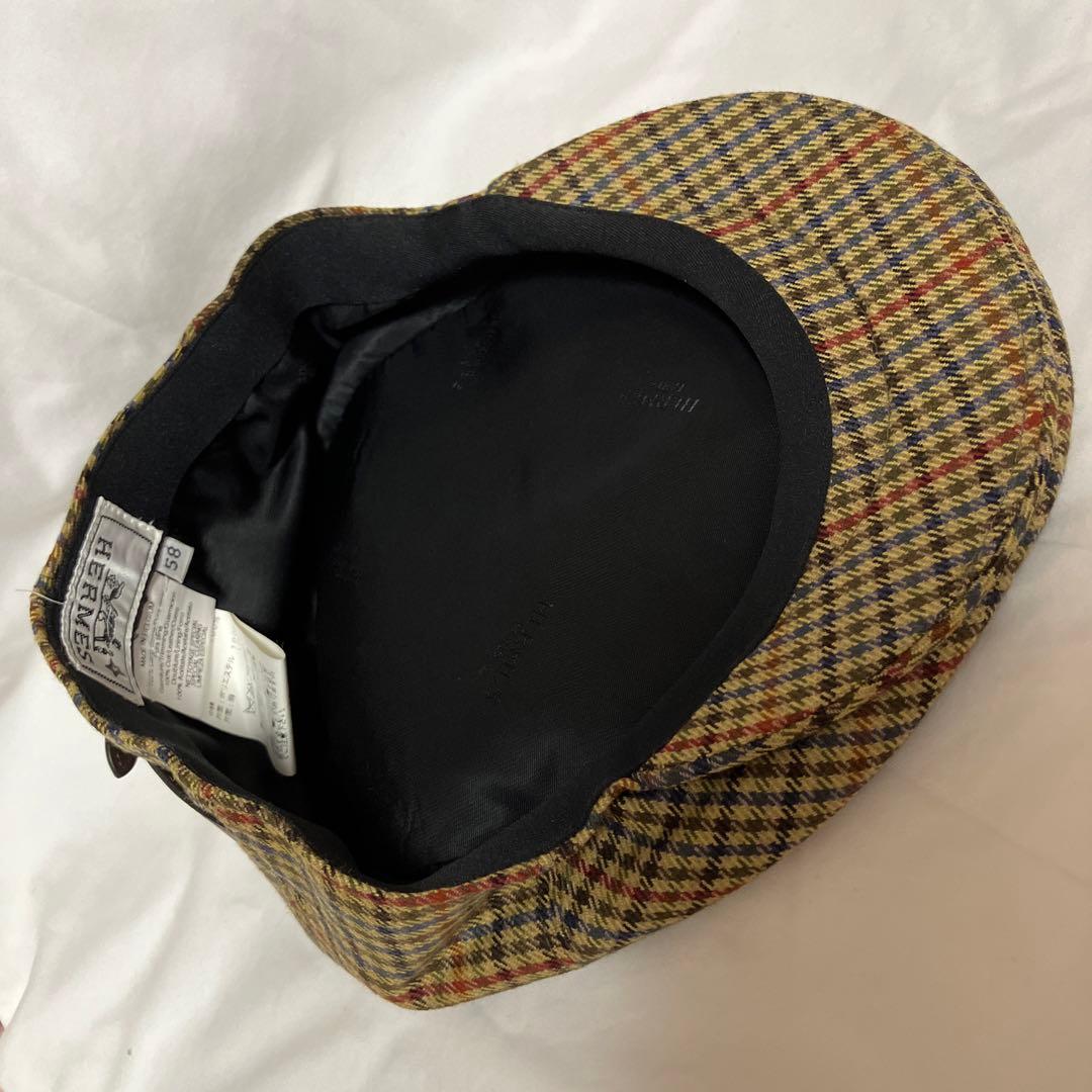 新品未使用　【HERMES】 エルメス チェック柄 ハンチング 58