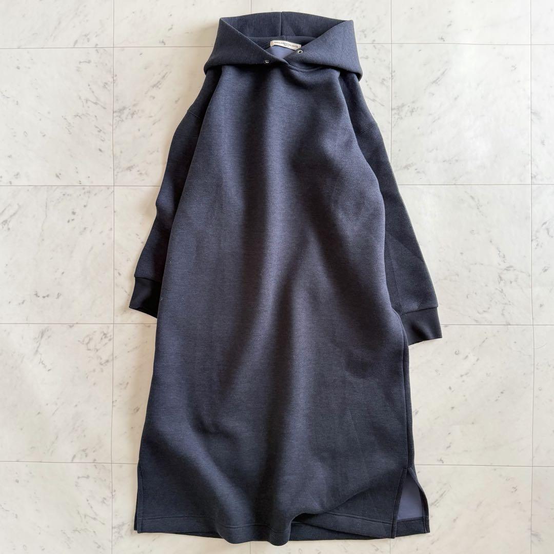 美品 ガリャルダガランテ ダンボールニット フード ワンピース◆グレー