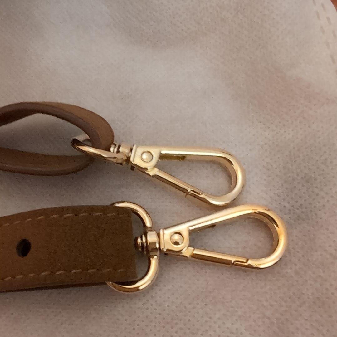 HINC NUNC バケットバッグ　ブラウン&パープル　スエード