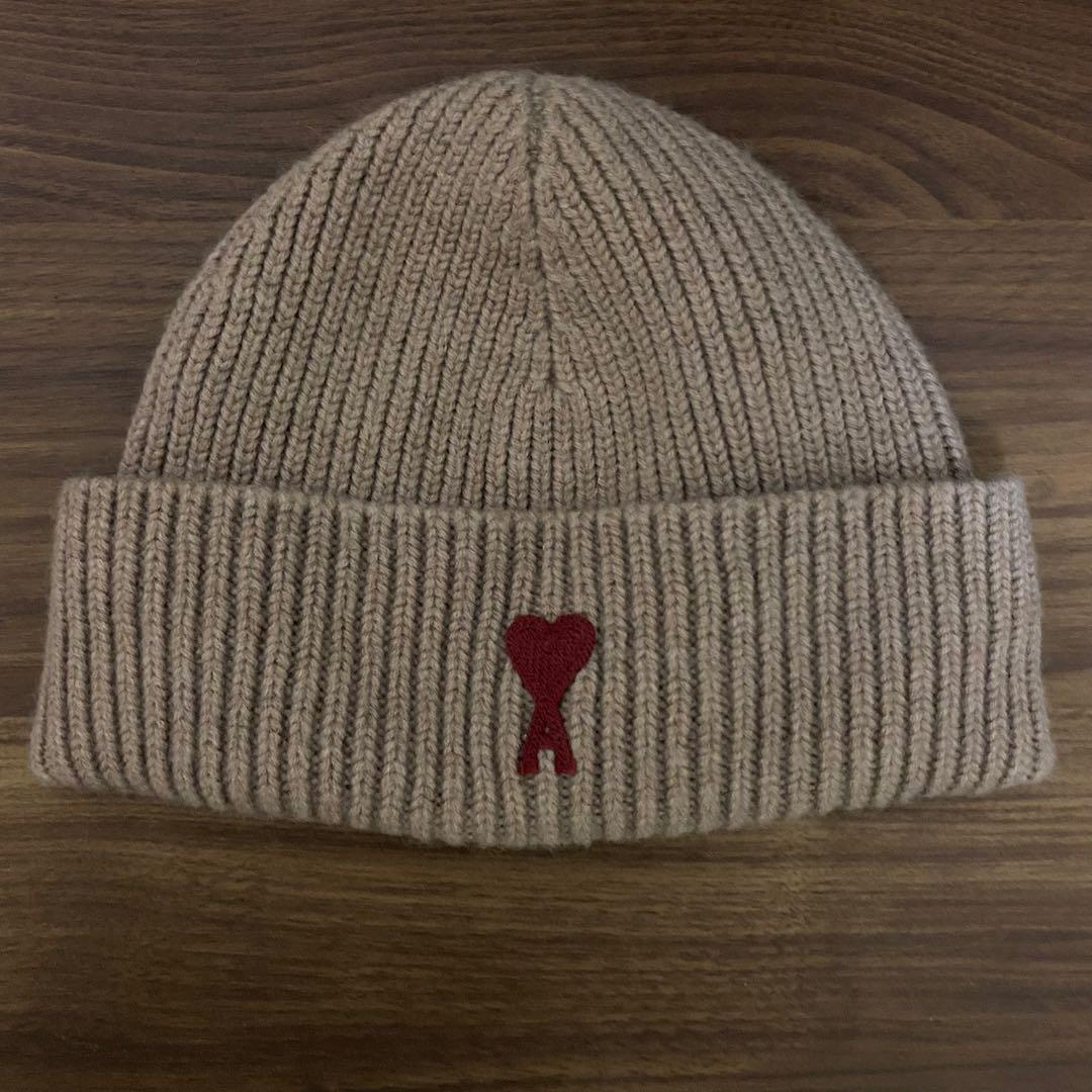 Ami Paris ニット帽 ビーニー キャメル