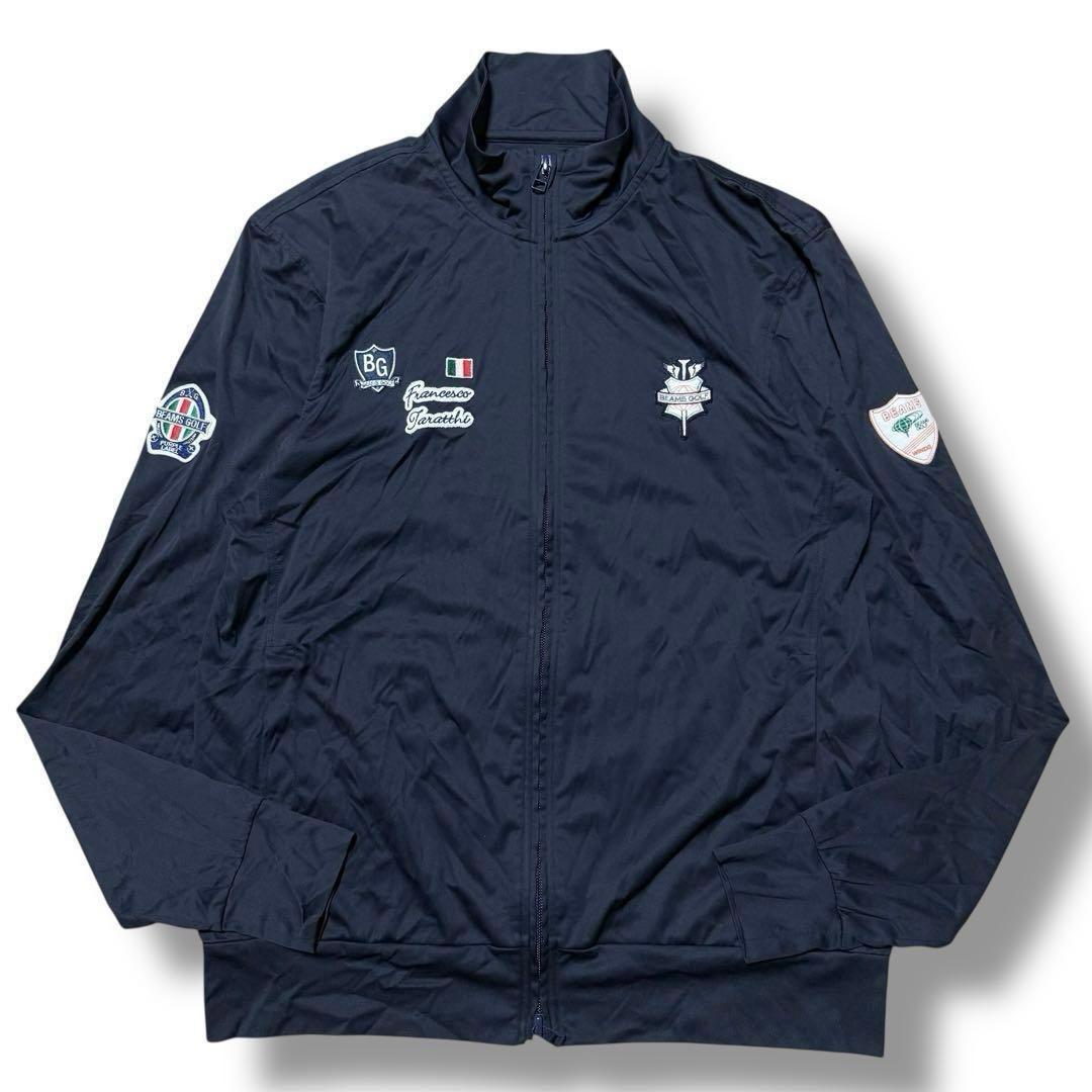 【美品】ビームスゴルフ パープルレーベル エアシャット ブルゾン ネイビー M