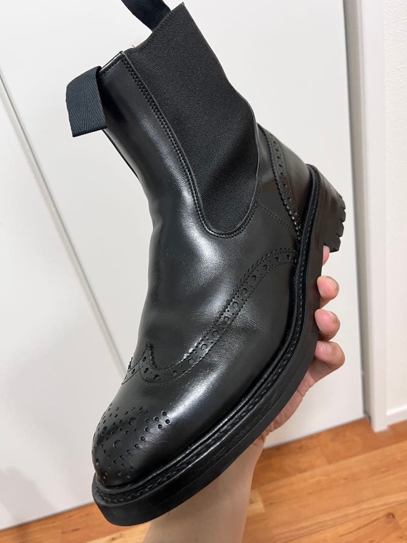Tricker's HENRY サイドゴアブーツ　ウィングチップ　黒　UK7.5