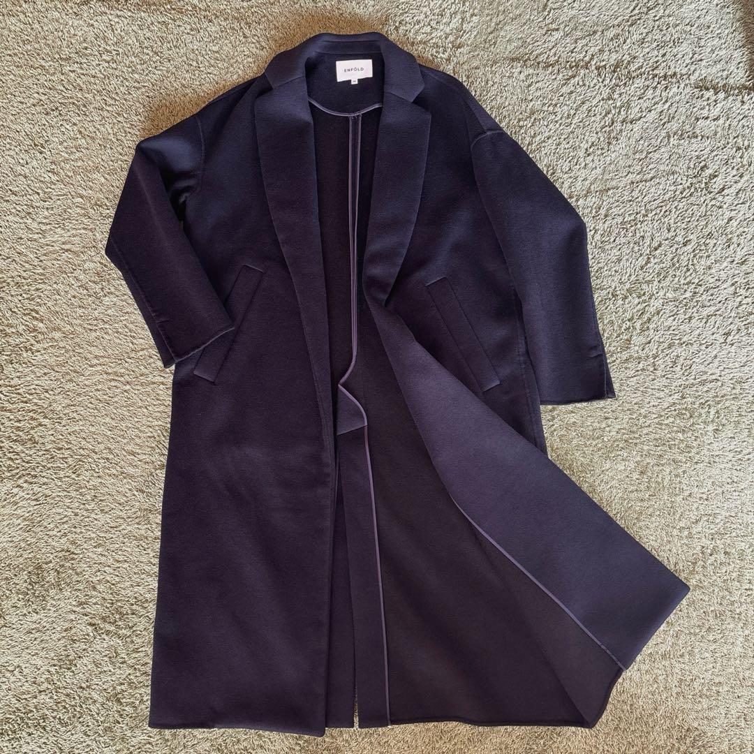 ENFOLD トップリバーチェスターコート【ネイビー:38】