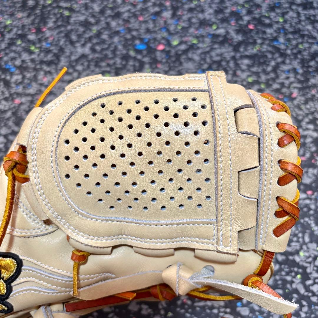 RYUリュウ 軟式硬式兼用 グローブ クリーム 内野用 内野手用 ゴールドヘリ革