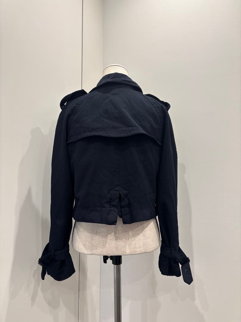 ［11AW］コムデギャルソン　ポリエステル縮絨　ショート丈トレンチコート