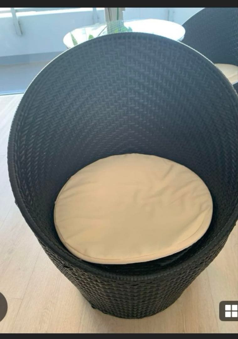 ラタン調ガーデンチェア1点