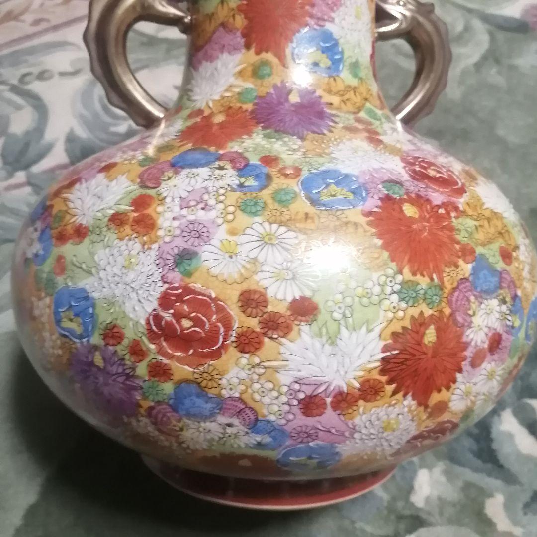 九谷焼 　陶正　大花瓶　高さ35cm 花器　飾壷