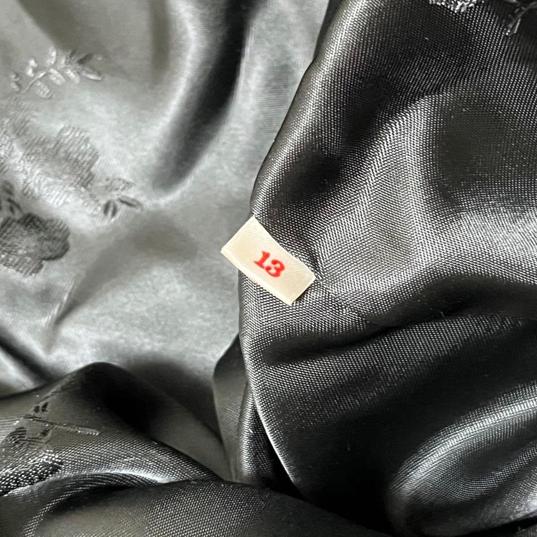 美品★ミンクファーヘリンボーンデザインロングコートマキシ丈 13号