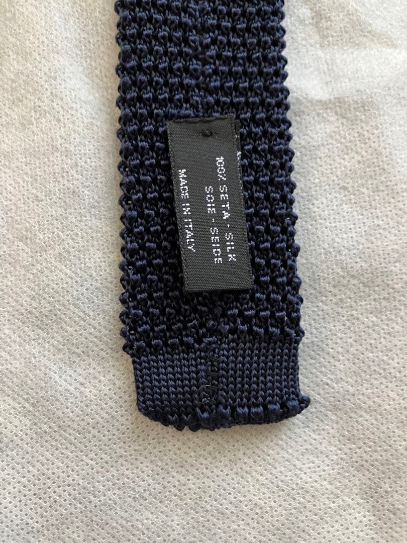 Atto Vannucci／アット ヴァンヌッチ シルク ソリッド ニットタイ