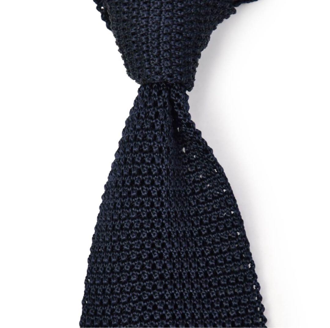 Atto Vannucci／アット ヴァンヌッチ シルク ソリッド ニットタイ