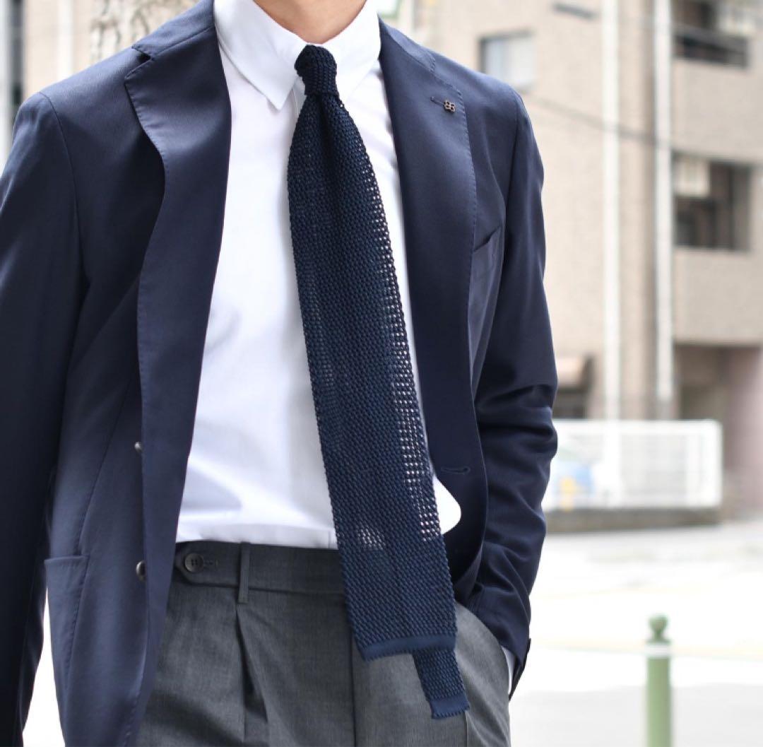 Atto Vannucci／アット ヴァンヌッチ シルク ソリッド ニットタイ