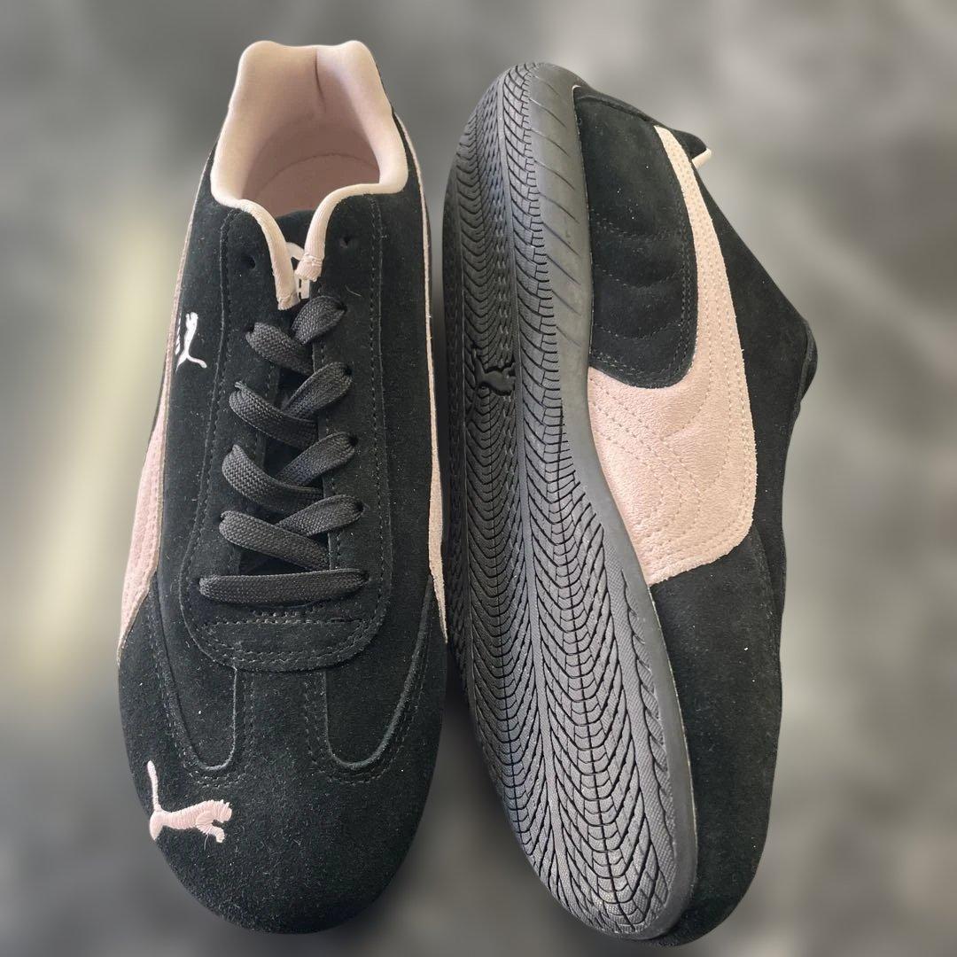 PUMA スピードキャット　ブラック/ピンク25.5