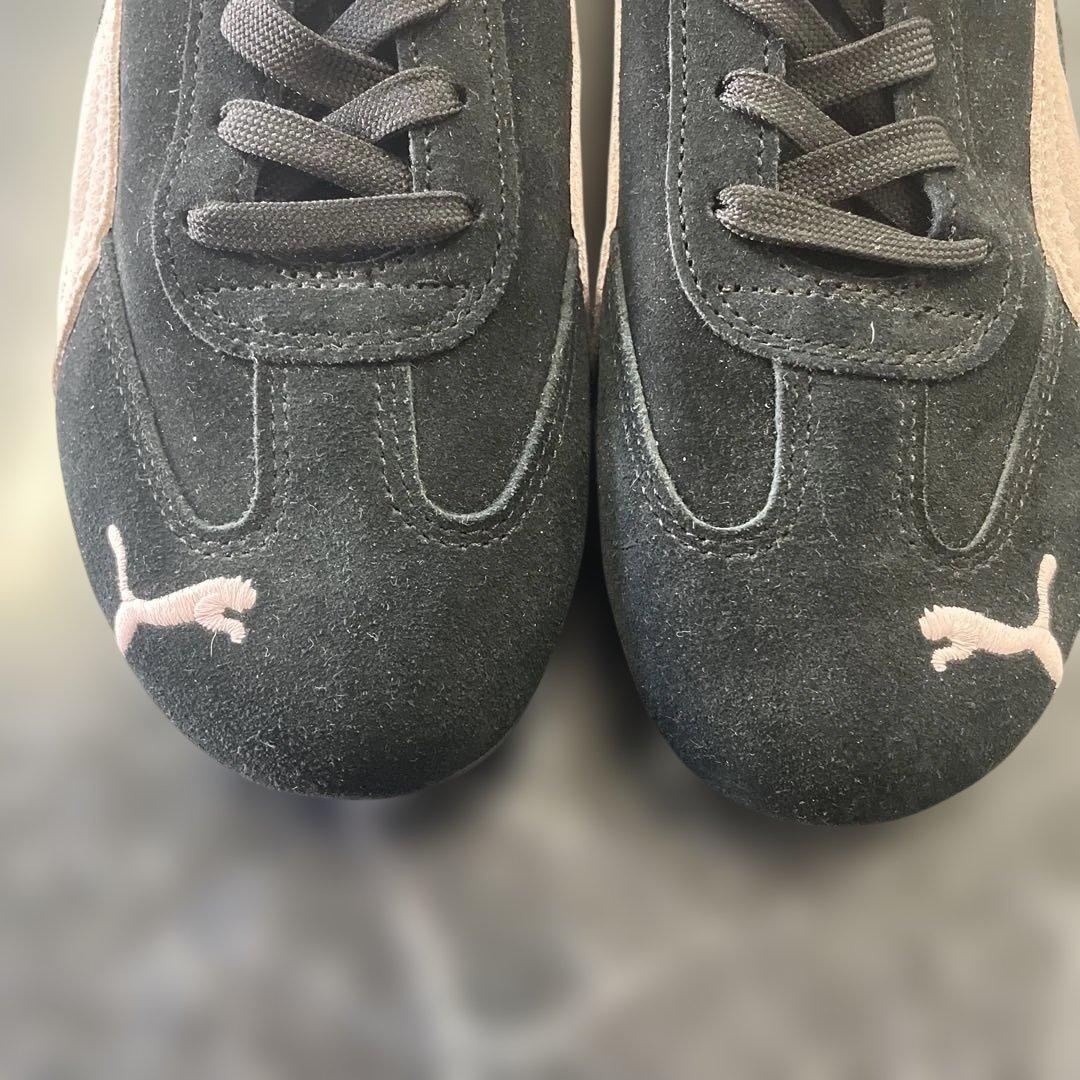 PUMA スピードキャット　ブラック/ピンク25.5