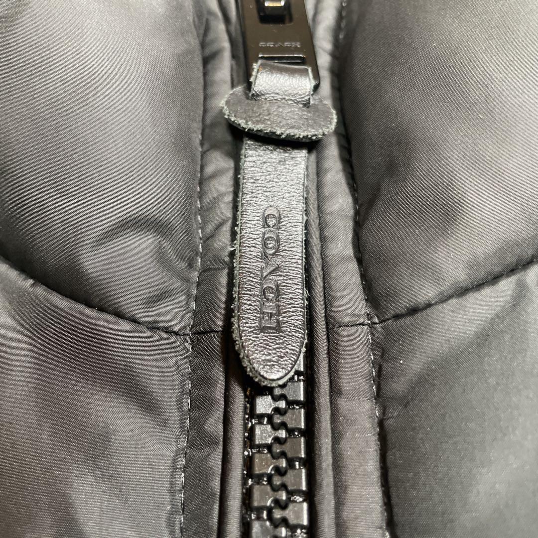 極美品　coach シグネチャー　ダウンベスト　ブラック　黒　L