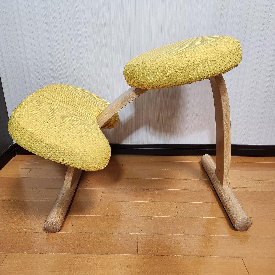 【感動美品】Balans EASY バランスチェア イージー イエローカバー付き