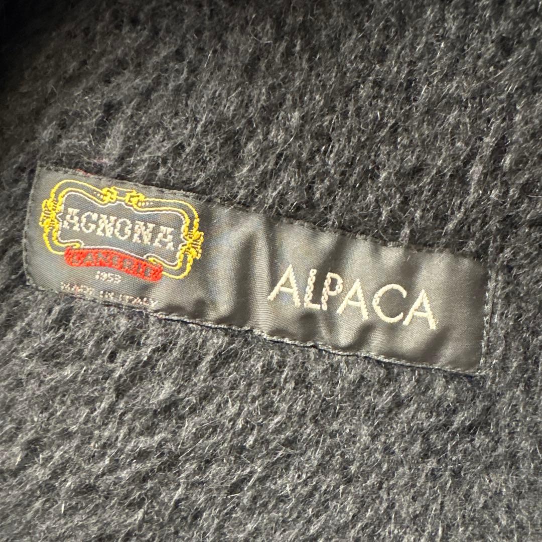 美品　AGNONA アニオナ　アルパカウールシャギーコート　ブラック　44