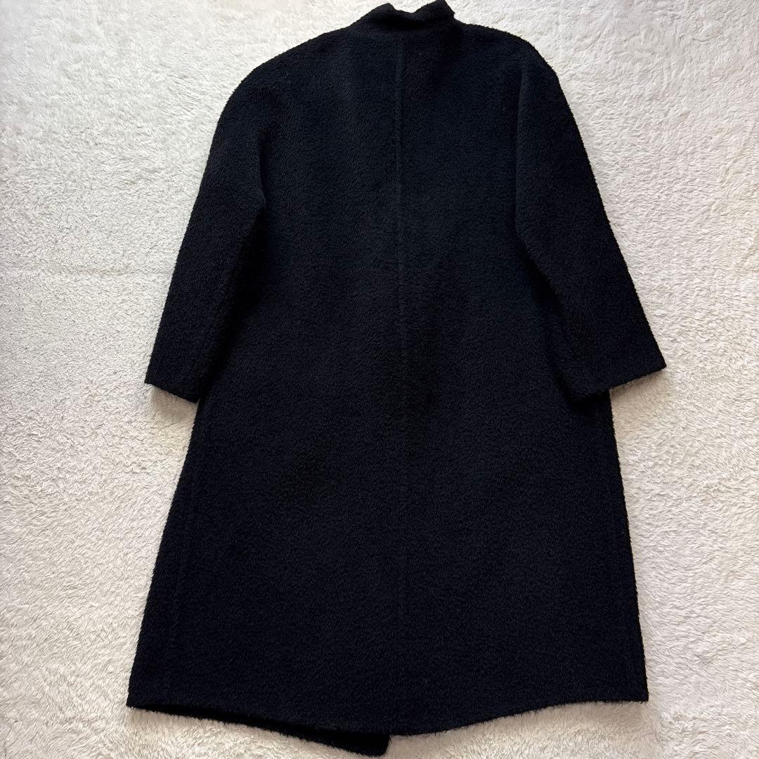 美品　AGNONA アニオナ　アルパカウールシャギーコート　ブラック　44
