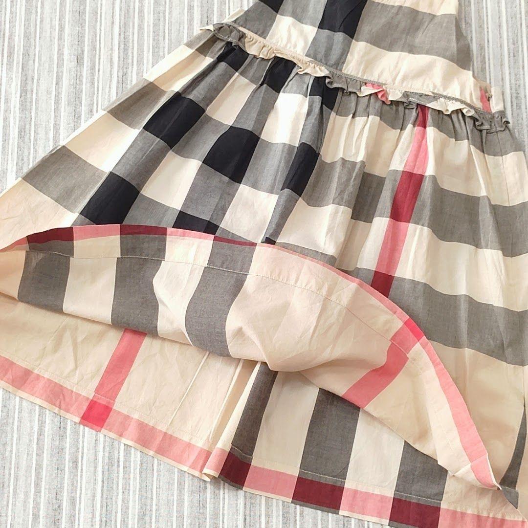 ★美品★バーバリー＊ビックチェック柄＊キャミワンピース＊6Y/110cm