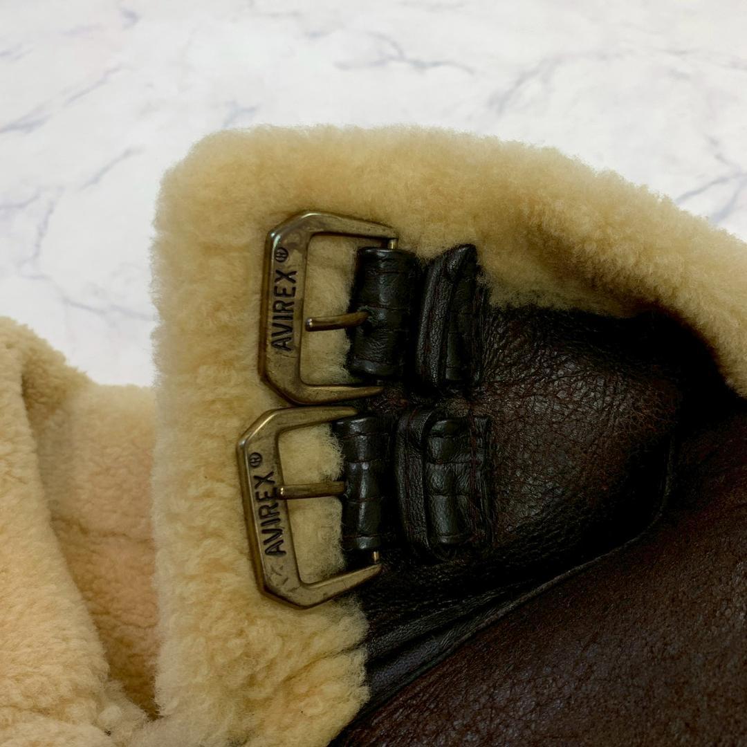 希少バックプリント★USA製 AVIREX B-3 ムートンジャケット　D994