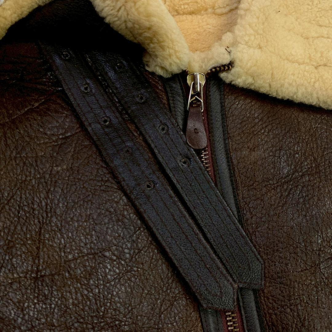 希少バックプリント★USA製 AVIREX B-3 ムートンジャケット　D994