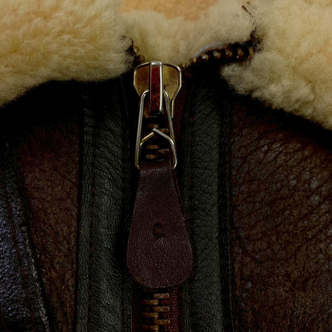 希少バックプリント★USA製 AVIREX B-3 ムートンジャケット　D994