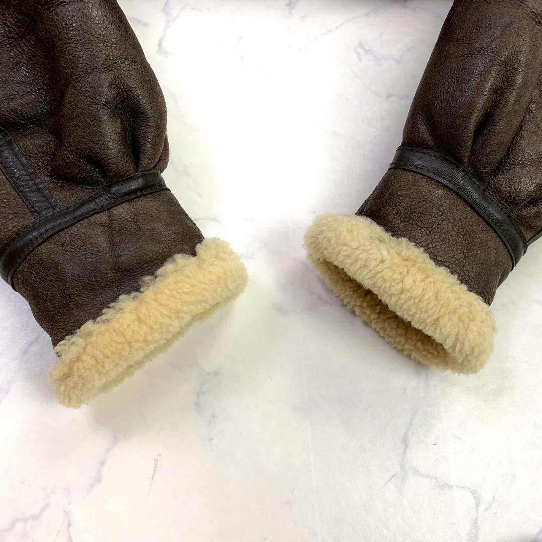 希少バックプリント★USA製 AVIREX B-3 ムートンジャケット　D994