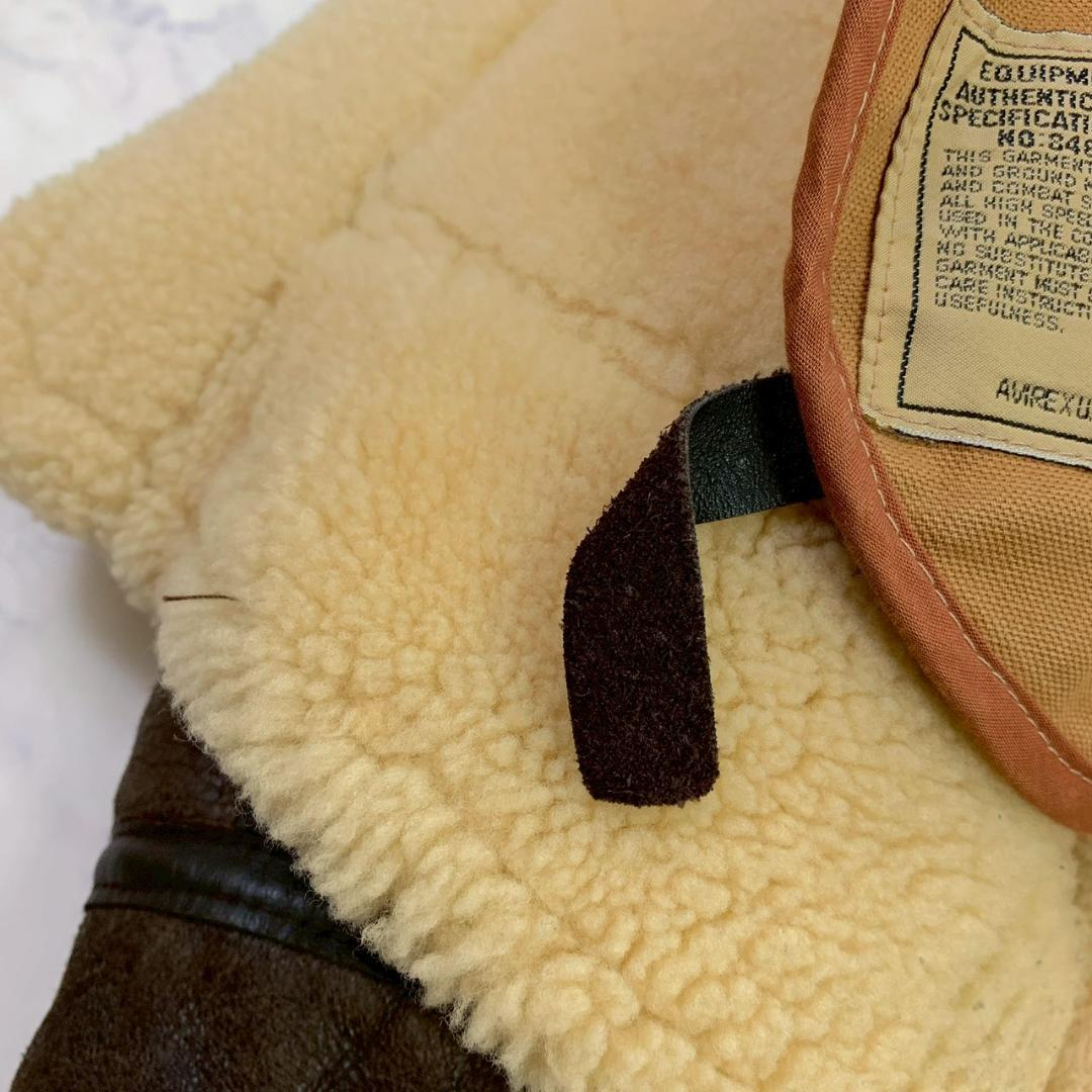 希少バックプリント★USA製 AVIREX B-3 ムートンジャケット　D994