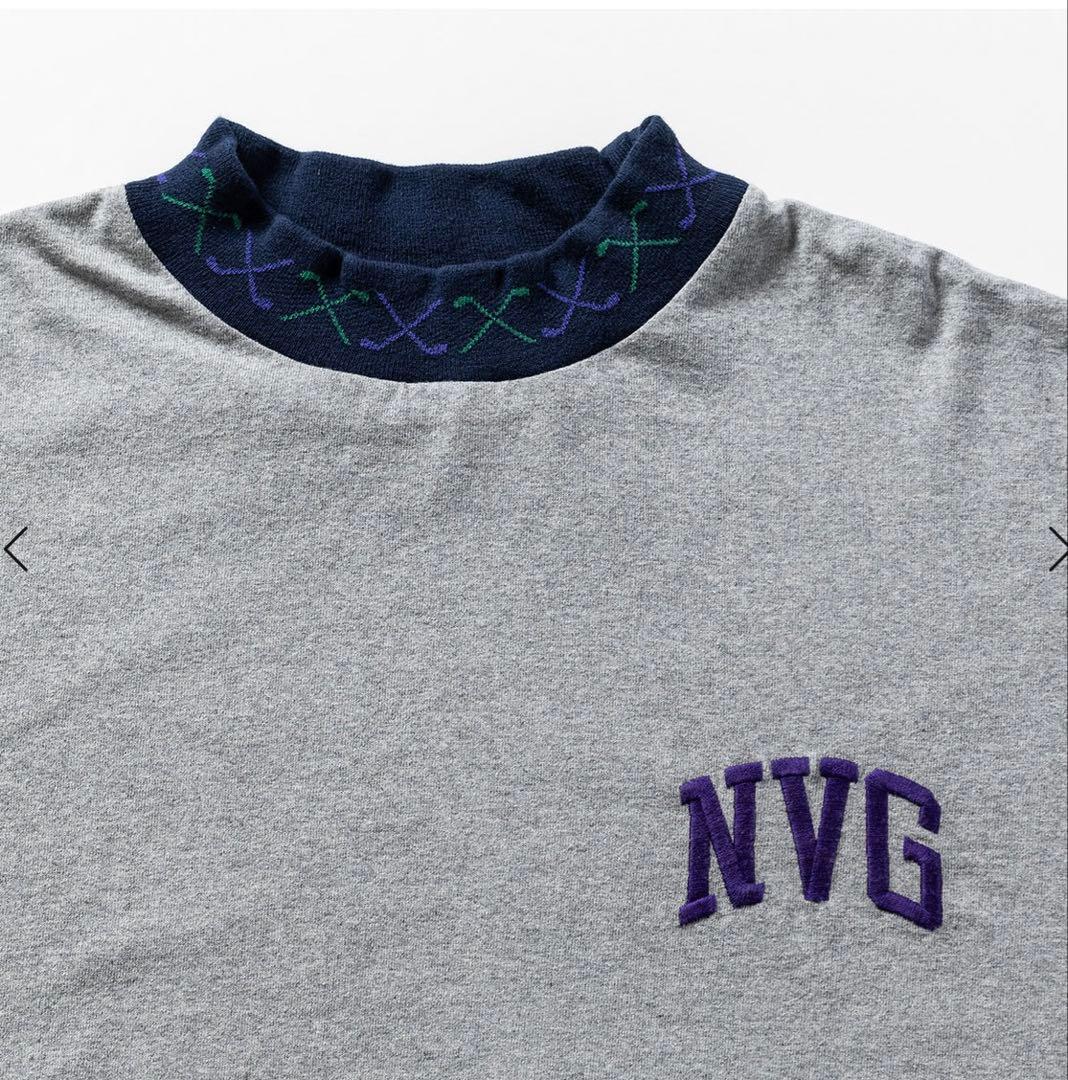 NEW VINTAGE GOLF NVG ジャガード モックネック ゴルフ L