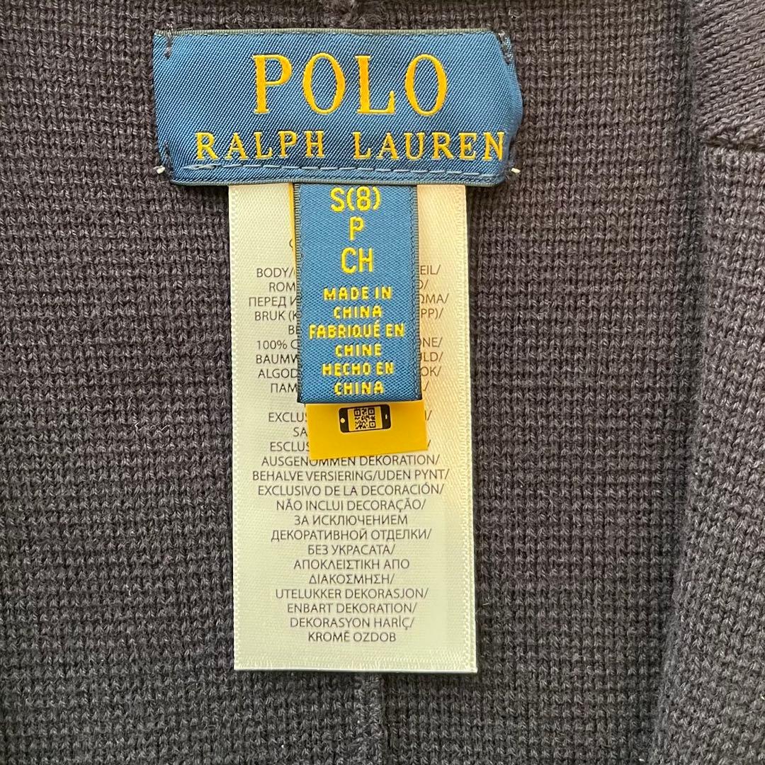 値下げ ポロラルフローレン　ニットジャケット　ネイビー　140センチ　フォーマル