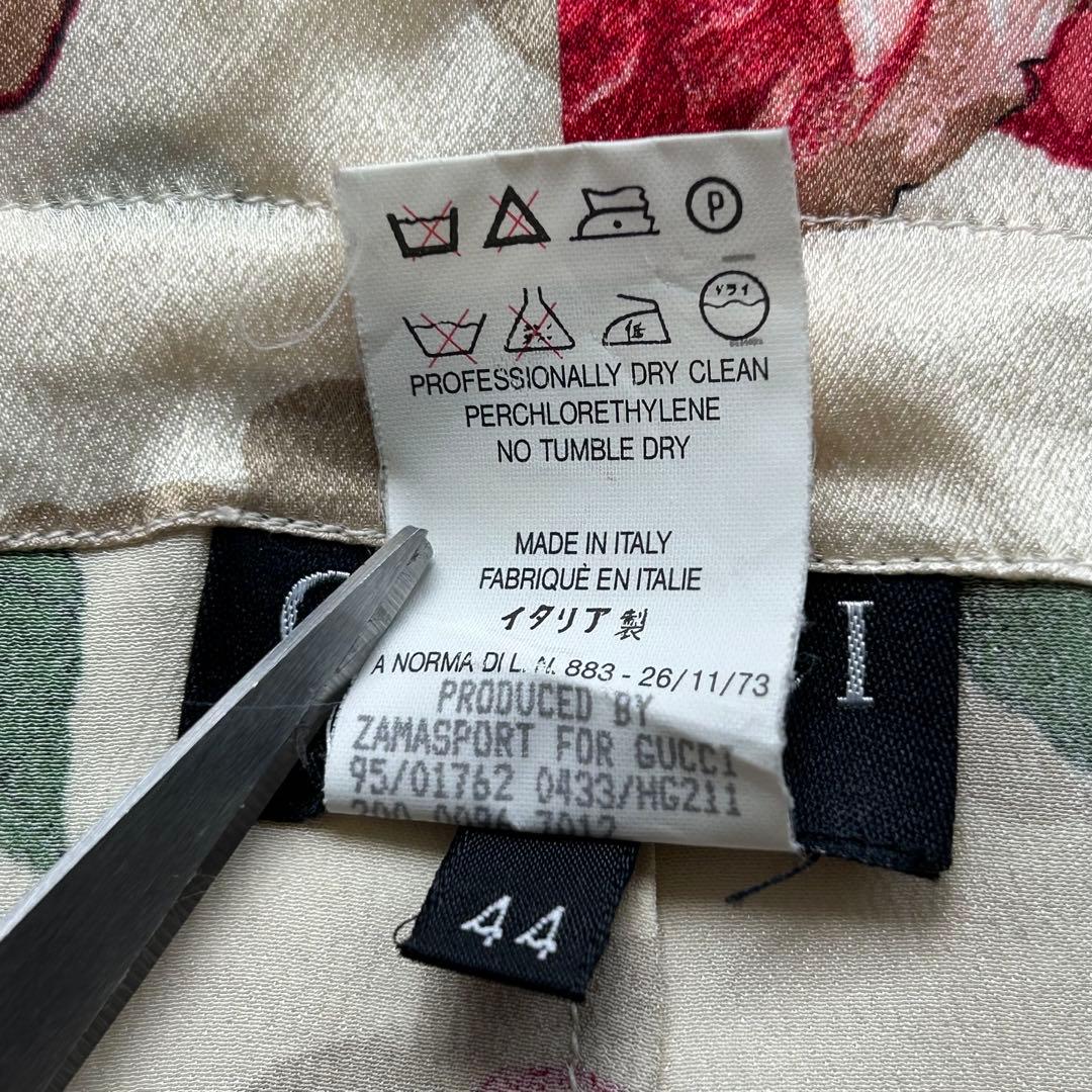 【90s】グッチ ショートパンツ フラワー 総柄 シルク100% トムフォード期