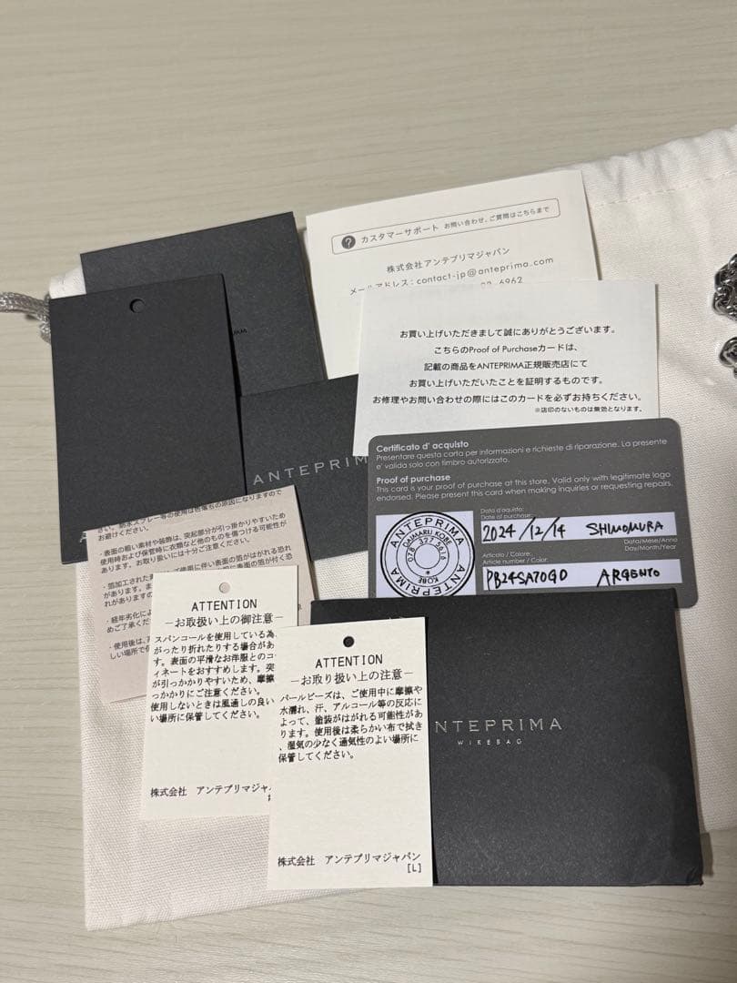 アンテプリマ ANTEPRIMA ペルラグリッター ワイヤーバッグ シルバー