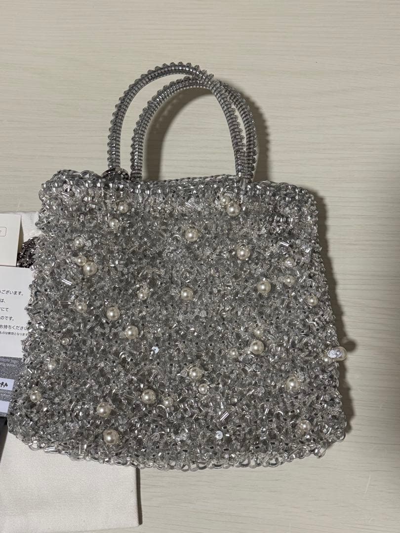 アンテプリマ ANTEPRIMA ペルラグリッター ワイヤーバッグ シルバー