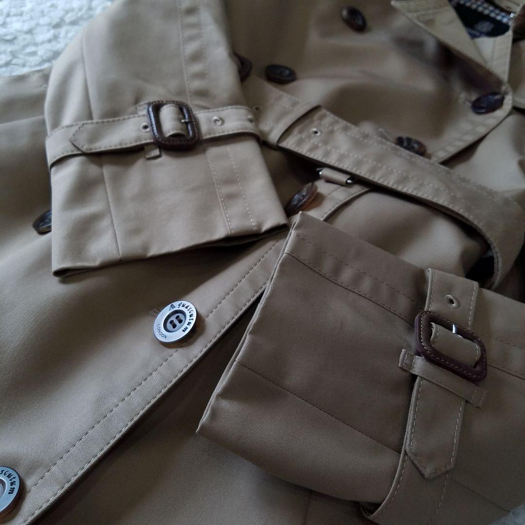 美品✨アクアスキュータム 定番人気トレンチコート ライナー付 ベルト アウター