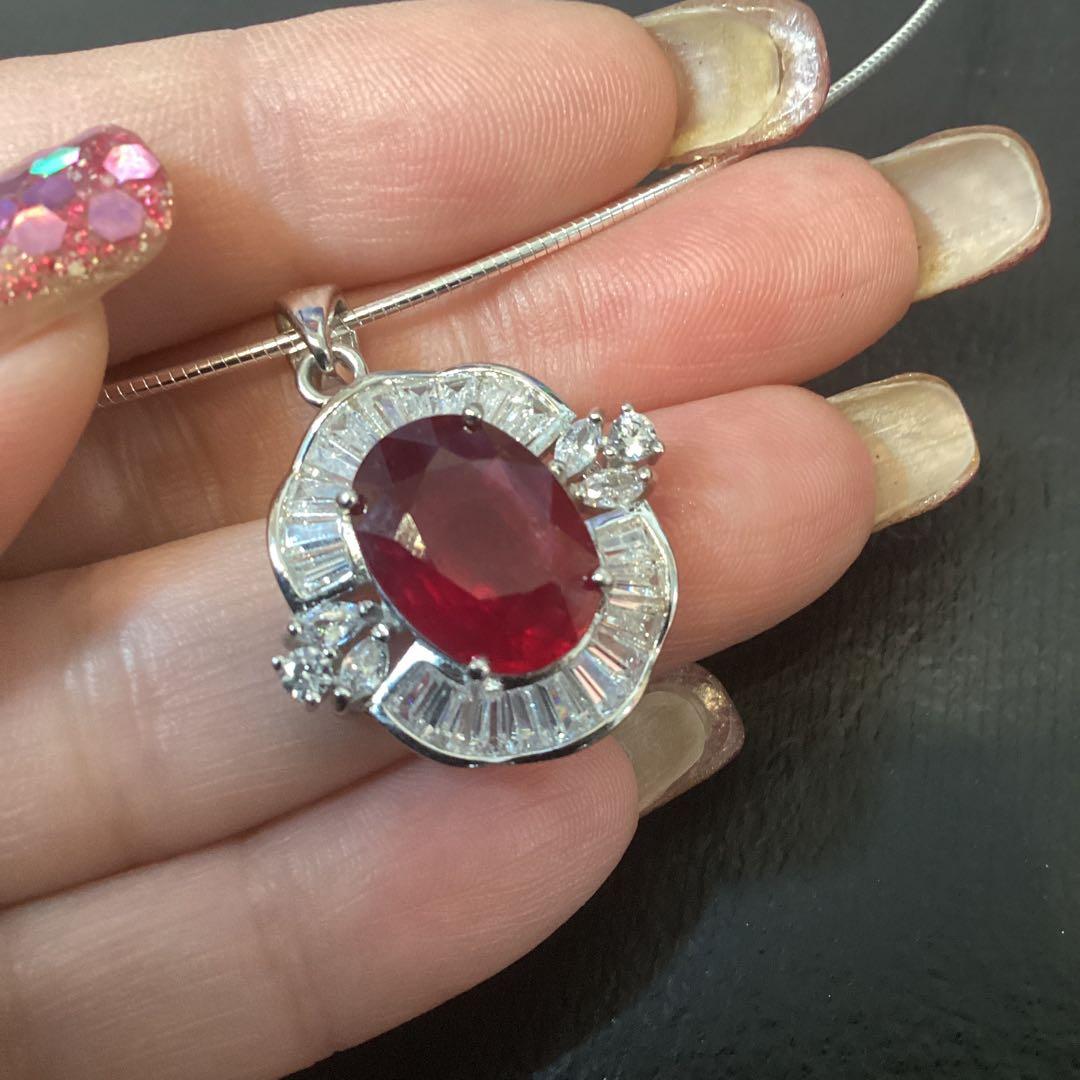 t*a様 天然ルビーサファイアエメラルドリング＆ネックレスセット　サイズ限定16