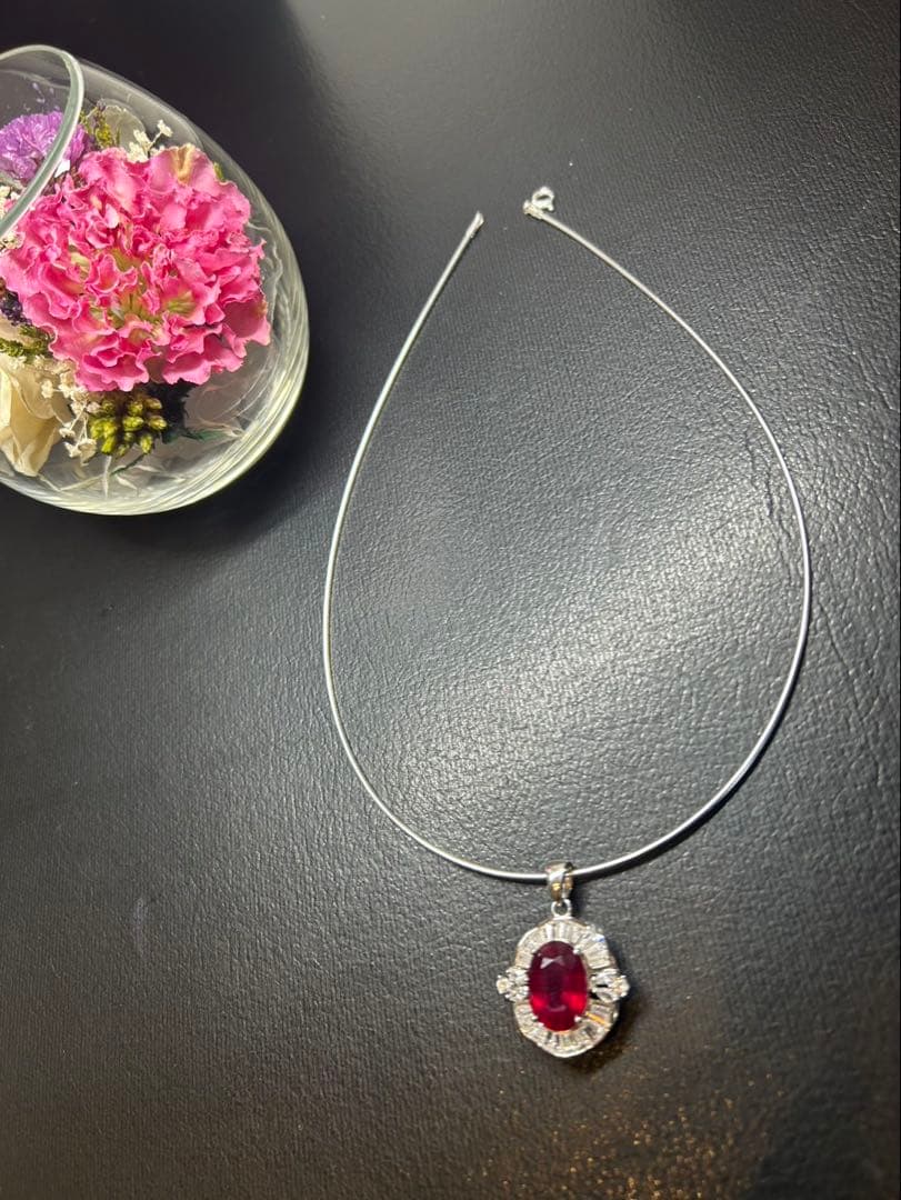 t*a様 天然ルビーサファイアエメラルドリング＆ネックレスセット　サイズ限定16