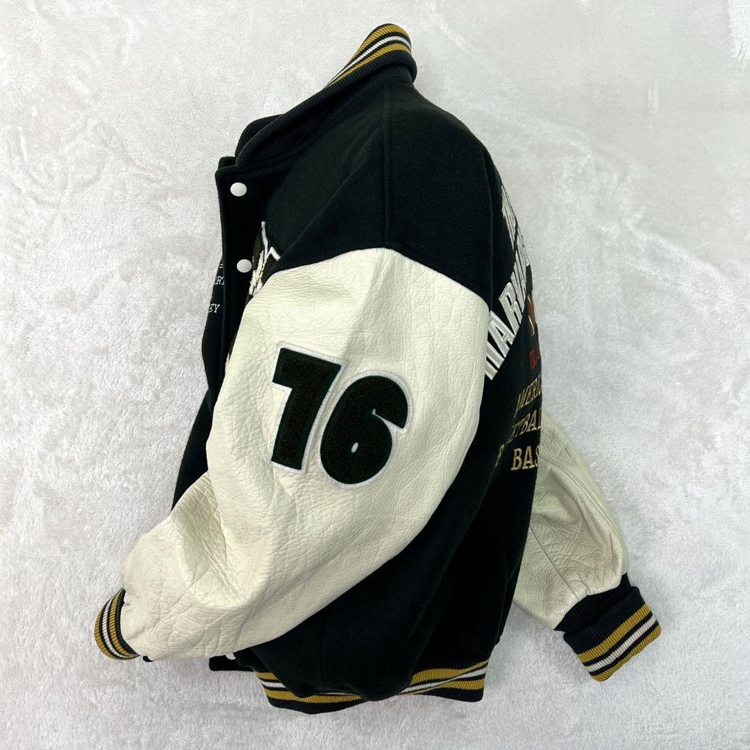 極稀少✨ HARVARD ハーバード　90s　スタジャン　本革スリーブ　ワッペン